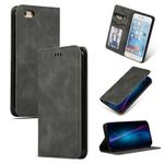 Retro Skin Feel Business Magnetic Horizontal Flip Leather Case for iPhone 6S & 6(Dark Gray)