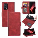 For OPPO K9 Dual-side Magnetic Buckle Horizontal Flip Leather Case with Holder & Card Slots & Wallet(Red)