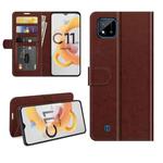 For OPPO Realme C11 2021 R64 Texture Single Horizontal Flip Protective Case with Holder & Card Slots & Wallet& Photo Frame(Brown)