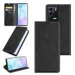 For ZTE Axon 30 Ultra 5G Ultra Retro-skin Business Magnetic Suction Leather Case with Holder & Card Slots & Wallet(Black)