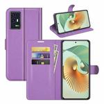 For ZTE Axon 30 Pro 5G Litchi Texture Horizontal Flip Protective Case with Holder & Card Slots & Wallet(Purple)