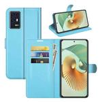 For ZTE Axon 30 Pro 5G Litchi Texture Horizontal Flip Protective Case with Holder & Card Slots & Wallet(Blue)