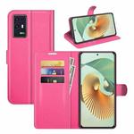 For ZTE Axon 30 Pro 5G Litchi Texture Horizontal Flip Protective Case with Holder & Card Slots & Wallet(Rose red)