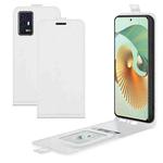 For ZTE Axon 30 Pro 5G R64 Texture Single Vertical Flip Leather Protective Case with Card Slots & Photo Frame(White)
