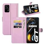 For OPPO Realme GT 5G / Realme Q3 Pro 5G Litchi Texture Horizontal Flip Protective Case with Holder & Card Slots & Wallet(Pink)