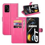 For OPPO Realme GT 5G / Realme Q3 Pro 5G Litchi Texture Horizontal Flip Protective Case with Holder & Card Slots & Wallet(Rose Red)