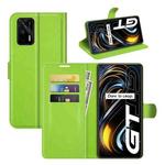 For OPPO Realme GT 5G / Realme Q3 Pro 5G Litchi Texture Horizontal Flip Protective Case with Holder & Card Slots & Wallet(Green)