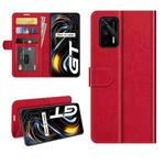 For OPPO Realme GT 5G / Realme Q3 Pro 5G R64 Texture Single Horizontal Flip Protective Case with Holder & Card Slots & Wallet& Photo Frame(Red)