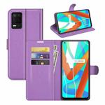 For OPPO Realme V13 5G / Realme 8 5G / Q3i 5G / Q3 5G Litchi Texture Horizontal Flip Protective Case with Holder & Card Slots & Wallet(Purple)