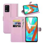 For OPPO Realme V13 5G / Realme 8 5G / Q3i 5G / Q3 5G Litchi Texture Horizontal Flip Protective Case with Holder & Card Slots & Wallet(Pink)