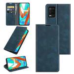 For OPPO Realme V13 5G / Realme 8 5G / Q3i 5G / Q3 5G Retro-skin Business Magnetic Suction Leather Case with Holder & Card Slots & Wallet(Dark Blue)