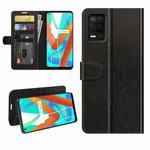 For OPPO Realme V13 5G / Realme 8 5G / Q3i 5G / Q3 5G R64 Texture Single Horizontal Flip Protective Case with Holder & Card Slots & Wallet& Photo Frame(Black)