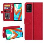 For OPPO Realme V13 5G / Realme 8 5G / Q3i 5G / Q3 5G R64 Texture Single Horizontal Flip Protective Case with Holder & Card Slots & Wallet& Photo Frame(Red)