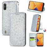 For Wiko Y81 Blooming Mandala Embossed Pattern Magnetic Horizontal Flip Leather Case with Holder & Card Slots & Wallet(Grey)