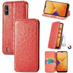 For Wiko Y81 Blooming Mandala Embossed Pattern Magnetic Horizontal Flip Leather Case with Holder & Card Slots & Wallet(Red)