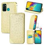 For Infinix Hot 9 Blooming Mandala Embossed Pattern Magnetic Horizontal Flip Leather Case with Holder & Card Slots & Wallet(Yellow)