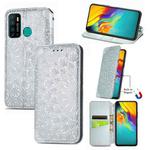 For Infinix Hot 9 Blooming Mandala Embossed Pattern Magnetic Horizontal Flip Leather Case with Holder & Card Slots & Wallet(Grey)