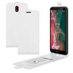 For Nokia C1 Plus R64 Texture Single Vertical Flip Leather Protective Case with Card Slots & Photo Frame(White)