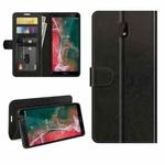 For Nokia C1 Plus R64 Texture Single Horizontal Flip Protective Case with Holder & Card Slots & Wallet& Photo Frame(Black)