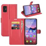For ZTE Blade V2020 Smart Litchi Texture Horizontal Flip Protective Case with Holder & Card Slots & Wallet(Red)