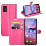 For ZTE Blade V2020 Smart Litchi Texture Horizontal Flip Protective Case with Holder & Card Slots & Wallet(Rose red)