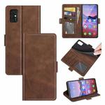 For ZTE Blade V2020 Smart Dual-side Magnetic Buckle Horizontal Flip Leather Case with Holder & Card Slots & Wallet(Brown)