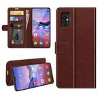 For ZTE Blade V2020 Smart R64 Texture Single Horizontal Flip Protective Case with Holder & Card Slots & Wallet& Photo Frame(Brown)