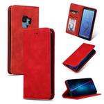 Retro Skin Feel Business Magnetic Horizontal Flip Leather Case for Samsung Galaxy S9(Red)