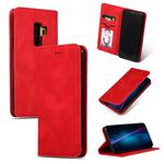 Retro Skin Feel Business Magnetic Horizontal Flip Leather Case for Samsung Galaxy S9 Plus(Red)