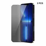 For iPhone 13 / 13 Pro 2pcs ENKAY Hat-Prince Full Coverage 28 Degree Privacy Screen Protector Anti-spy Tempered Glass Film