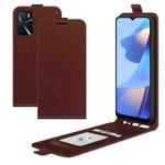 For OPPO A16 R64 Texture Single Horizontal Flip Protective Case with Holder & Card Slots & Wallet& Photo Frame(Brown)