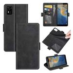 For ZTE Blade A31 Dual-side Magnetic Buckle Horizontal Flip Leather Case with Holder & Card Slots & Wallet(Black)