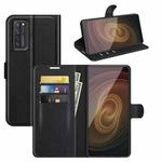 For ZTE Axon 20 5G Litchi Texture Horizontal Flip Protective Case with Holder & Card Slots & Wallet(Black)