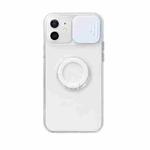 Sliding Camera Cover Design TPU Protective Case with Ring Holder For iPhone 13 Pro(White)