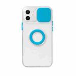For iPhone 13 mini Sliding Camera Cover Design TPU Protective Case with Ring Holder (Blue)