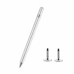 AT-27 2 in 1 Mobile Phone Touch Screen Capacitive Pen Writing Pen with 2 Pen Tip(Silver)