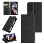 For OPPO Realme Q3 Pro Carnival Retro-skin Business Magnetic Suction Leather Case with Holder & Card Slots & Wallet(Black)