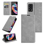 For OPPO Realme Q3 Pro Carnival Retro-skin Business Magnetic Suction Leather Case with Holder & Card Slots & Wallet(Grey)