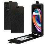 For OPPO Realme Q3 Pro Carnival R64 Texture Single Vertical Flip Leather Protective Case with Card Slots & Photo Frame(Black)
