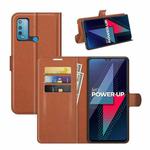 For wiko Power U30 Litchi Texture Horizontal Flip Protective Case with Holder & Card Slots & Wallet(Brown)