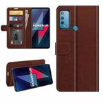 For wiko Power U30 R64 Texture Single Horizontal Flip Protective Case with Holder & Card Slots & Wallet & Photo Frame(Brown)