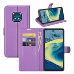 For Nokia XR20 Litchi Texture Horizontal Flip Protective Case with Holder & Card Slots & Wallet(Purple)
