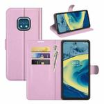 For Nokia XR20 Litchi Texture Horizontal Flip Protective Case with Holder & Card Slots & Wallet(Pink)