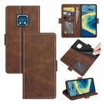 For Nokia XR20 Dual-side Magnetic Buckle Horizontal Flip Leather Case with Holder & Card Slots & Wallet(Brown)