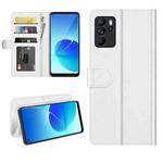 For OPPO Reno6 Z R64 Texture Single Horizontal Flip Protective Case with Holder & Card Slots & Wallet& Photo Frame(White)