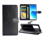 For OPPO Reno6 Pro+(5G) Crazy Horse Texture Leather Horizontal Flip Protective Case with Holder & Card Slots & Wallet & Photo Frame(Black)