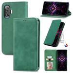 For Xiaomi Redmi K40 Gaming Retro Skin Feel Business Magnetic Horizontal Flip Leather Case with Holder & Card Slots & Wallet & Photo Frame(Green)