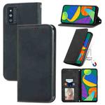 For Samsung Galaxy F52 Retro Skin Feel Business Magnetic Horizontal Flip Leather Case with Holder & Card Slots & Wallet & Photo Frame(Black)