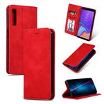 Retro Skin Feel Business Magnetic Horizontal Flip Leather Case for Samsung Galaxy A7 2018(Red)