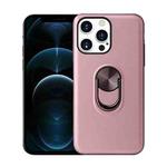 For iPhone 13 Pro 360 Rotary Multifunctional Stent PC+TPU Case with Magnetic Invisible Holder  (Rose Gold)